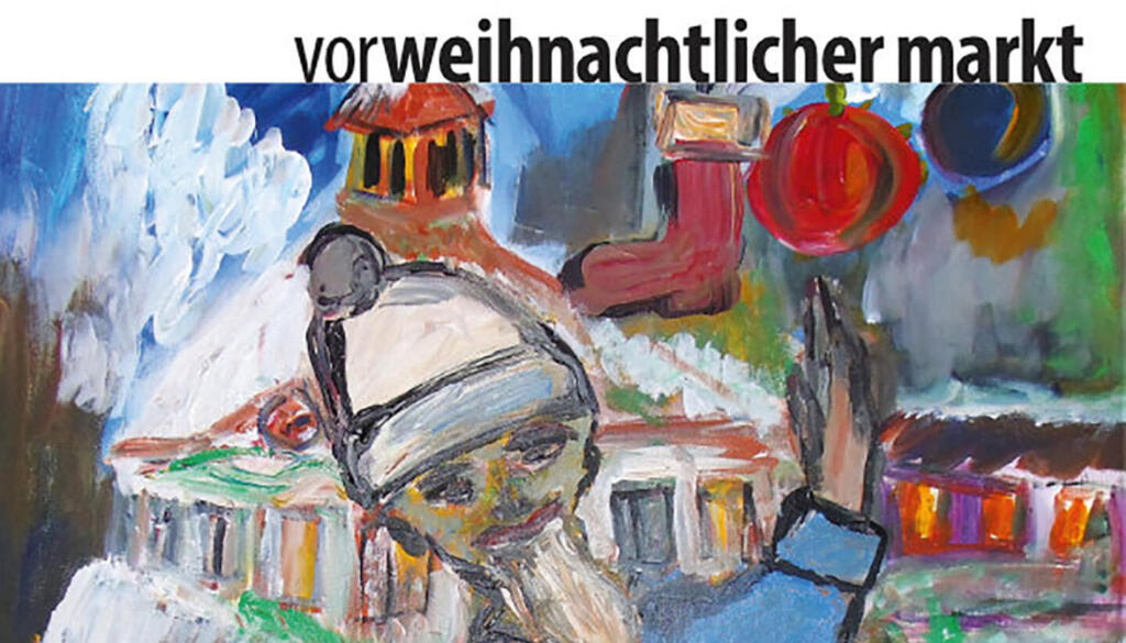 Plakat vorweihnachtlicher Markt - Weihnachtsmann