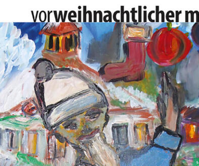 Plakat vorweihnachtlicher Markt - Weihnachtsmann