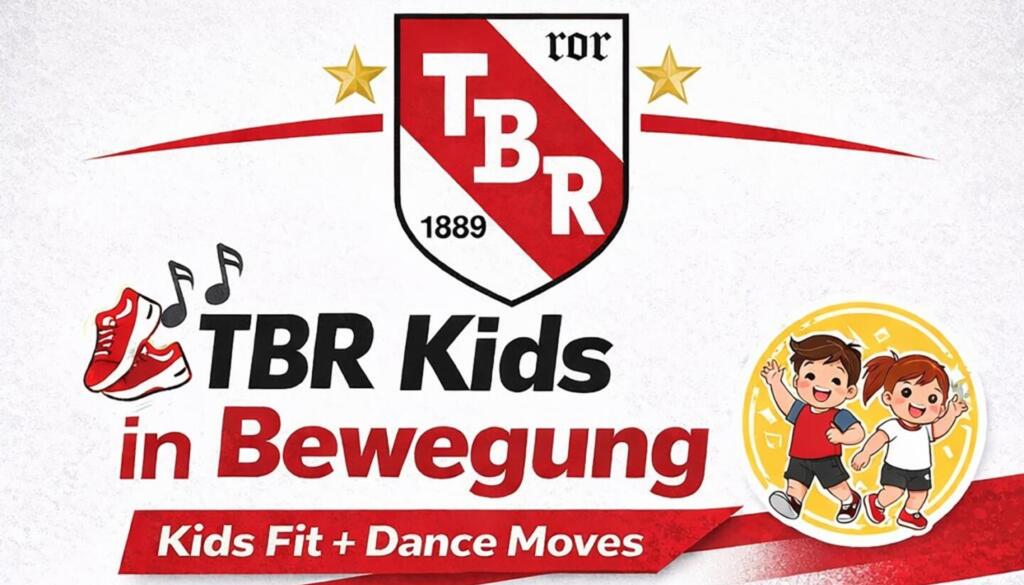 Banner mit TBR Logo, Text und Kinderlogo