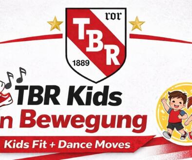 Banner mit TBR Logo, Text und Kinderlogo